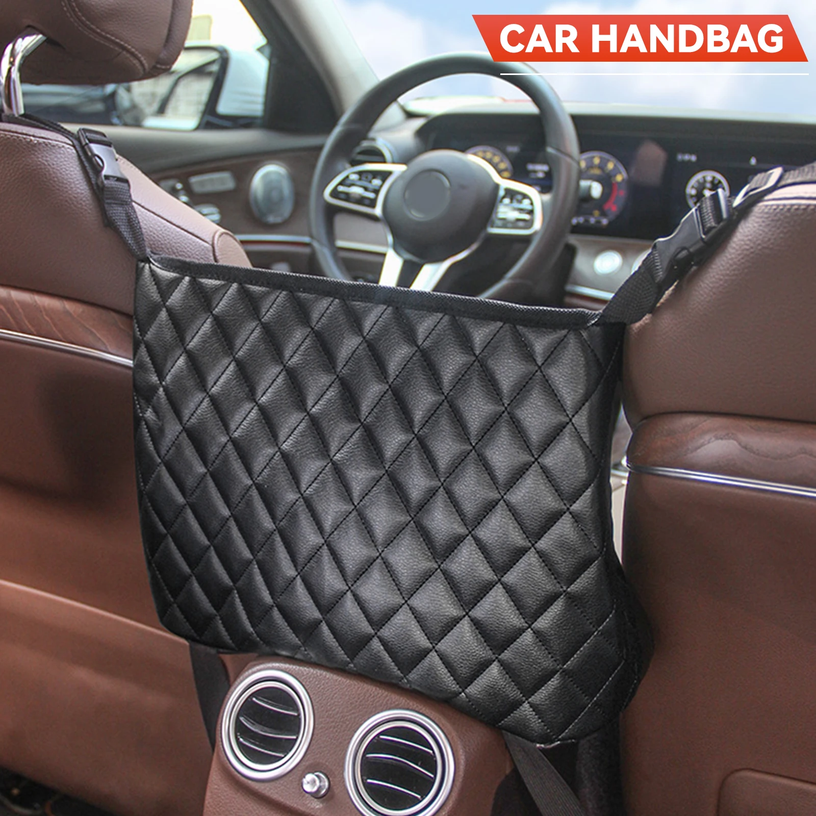 Between Car Seat Middle Women Handbag Storage Bag Leather Car Organizer Auto Seats Gap Filler Organiser Stowing Tidying Fashion