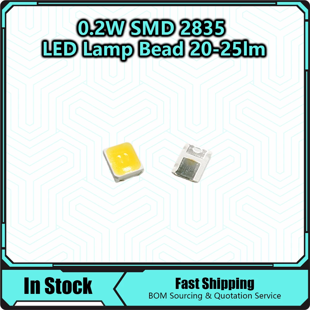 100pcs High Brightness SMD LED 2835 1W White 3V 6V 9V 18V 36V 150MA/100MA/30MA/60MA/80MA 6000-6500K