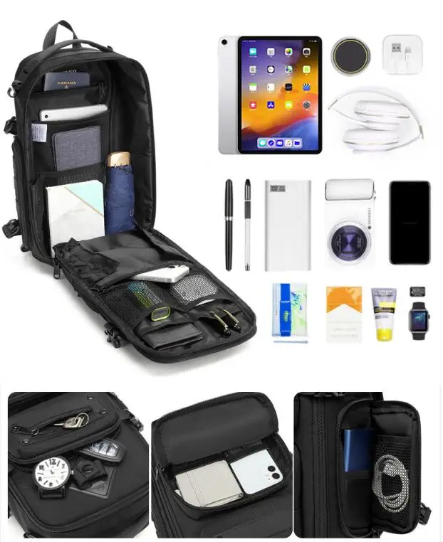 OZUKO  Waterproof Crossbody Shoulder Daypack for Outdoor Walking Hiking TrekkinTactical Backpack Chest  Bag Sling Bags for Men