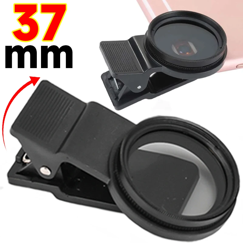 37mm Cell Phone Len CPL Filter Circular Polarizer Universal Phone Camera CPL Polarizer Filter Clip Kit for IPhone Xiaomi Samsung