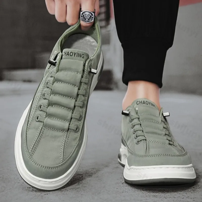 

2025 Autumn Fashion Trend Men's Casual Versatile Non Slip Sports Shoes Low Top Comfortable Breathable Slip on Platform sneakers
