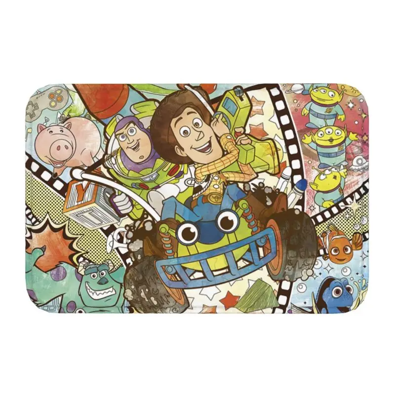 Custom Toy Story Collage Doormat Anti-Slip Entrance Kitchen Bath Floor Door Mat Living Room Rug Carpet Footpad