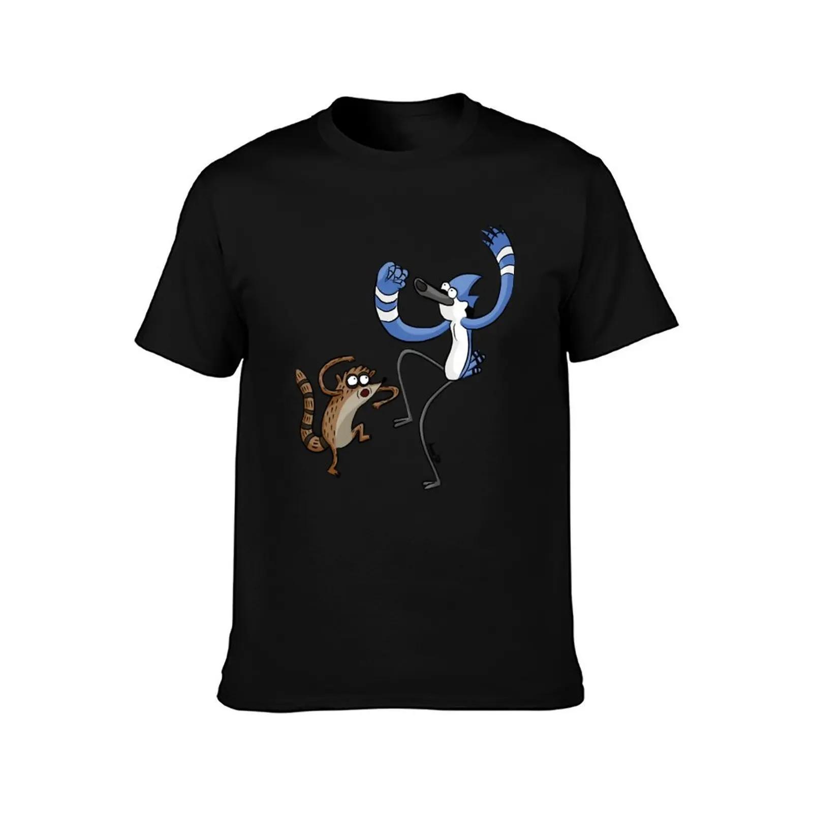 Rigby And Mordecai T-Shirt Large Size Breathable Tee T-Shirt