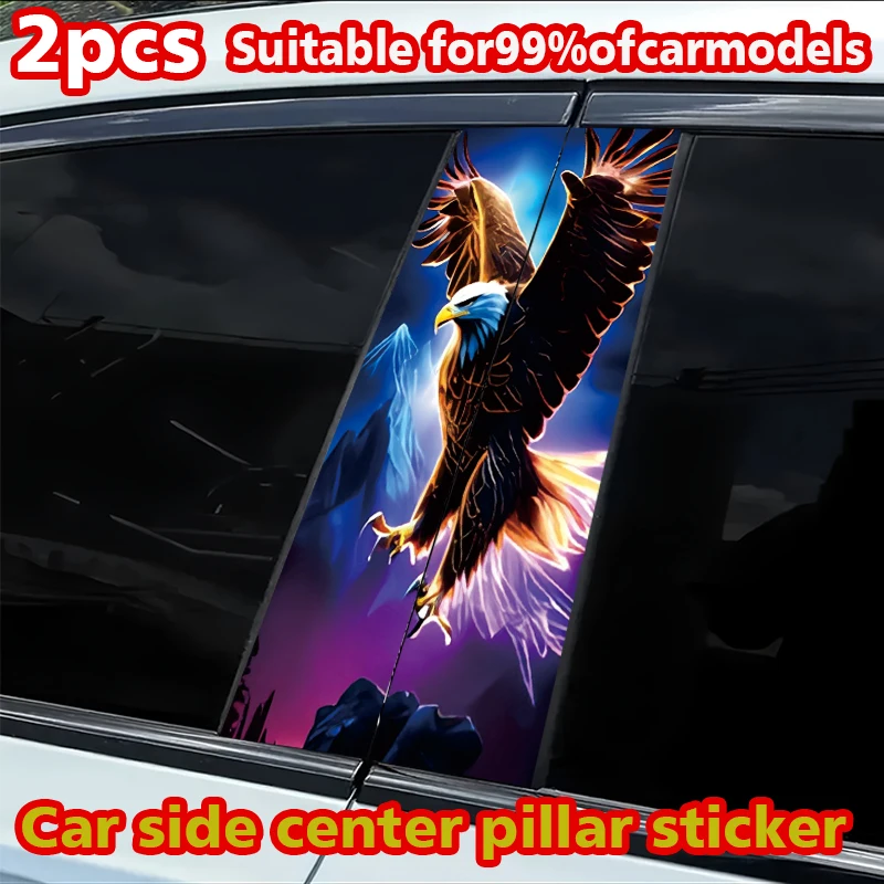 

2 шт. наклеек на B-стойку автомобиля, устойчивых к царапинам, персонализированных наклеек с изображением орла.