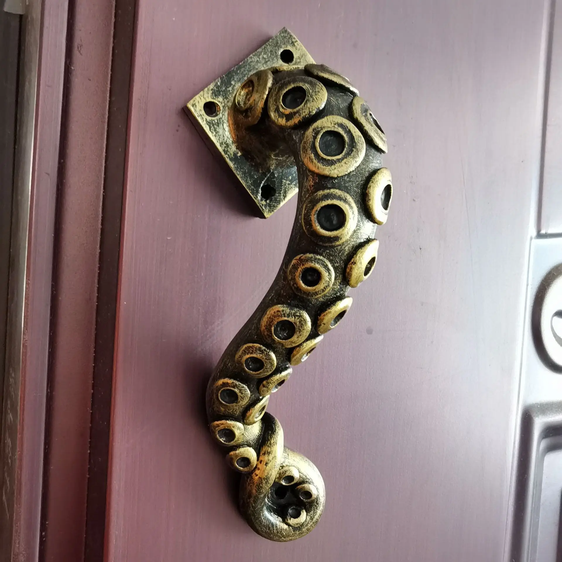 Independent station octopus door handle steampunk vintage octopus door handle resin handicraft