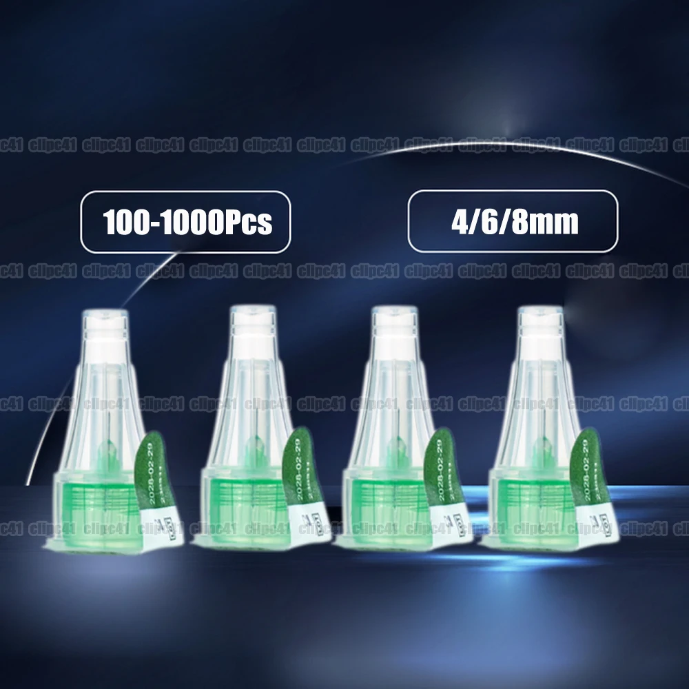 In Bulk 100-1000Pcs Insulin Cartridges For Lilly Insulin Injection Pen Individual Packaging Medical Insulin Needle 4mm/6mm/8mm