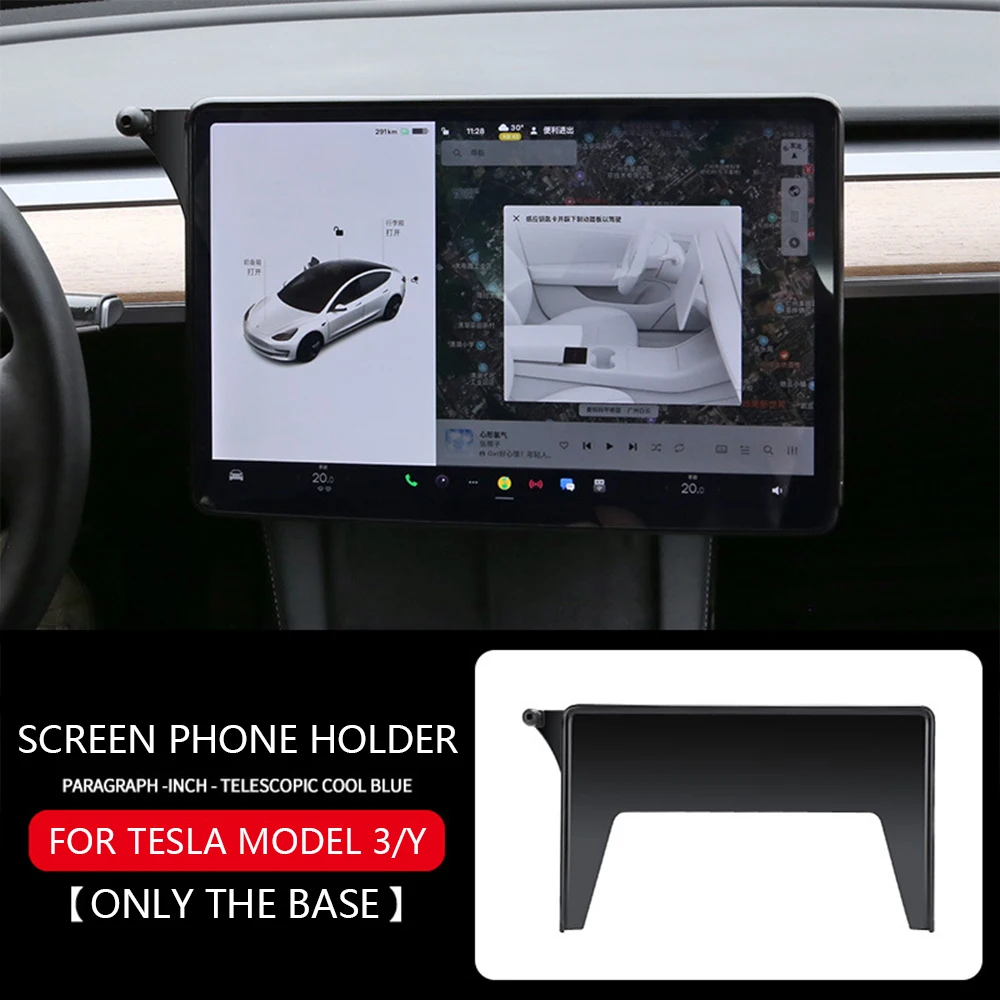 New Car Central Control Screen Phone Holder for Tesla Model 3 Model Y 2020 2021 2022 2023 Mobile Phone Bracket Storage Box Stand