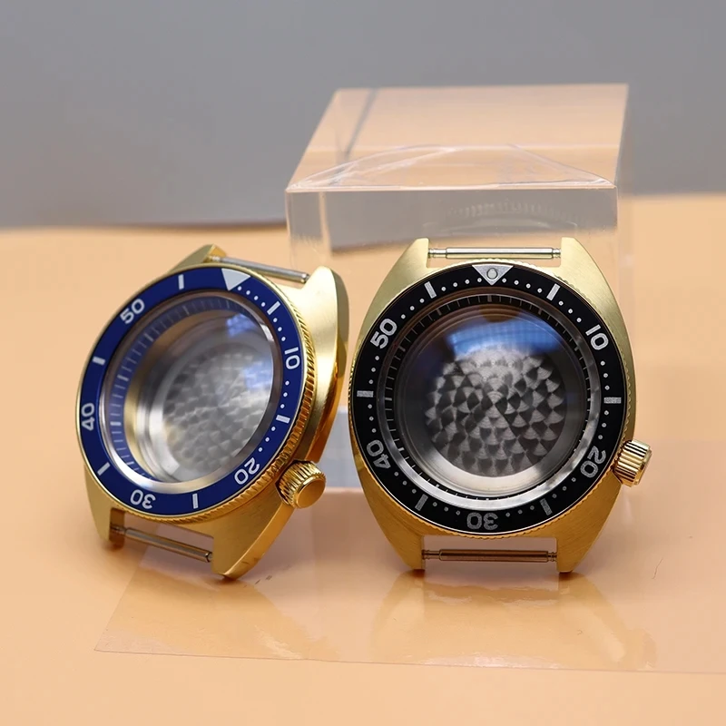 Золотой корпус NH35 41 мм, аксессуары для часов для дайвинга SKX для Turtle Tuna Seiko NH35 NH36 NH38 NH34, механизм с сапфировым стеклом, водонепроницаемое