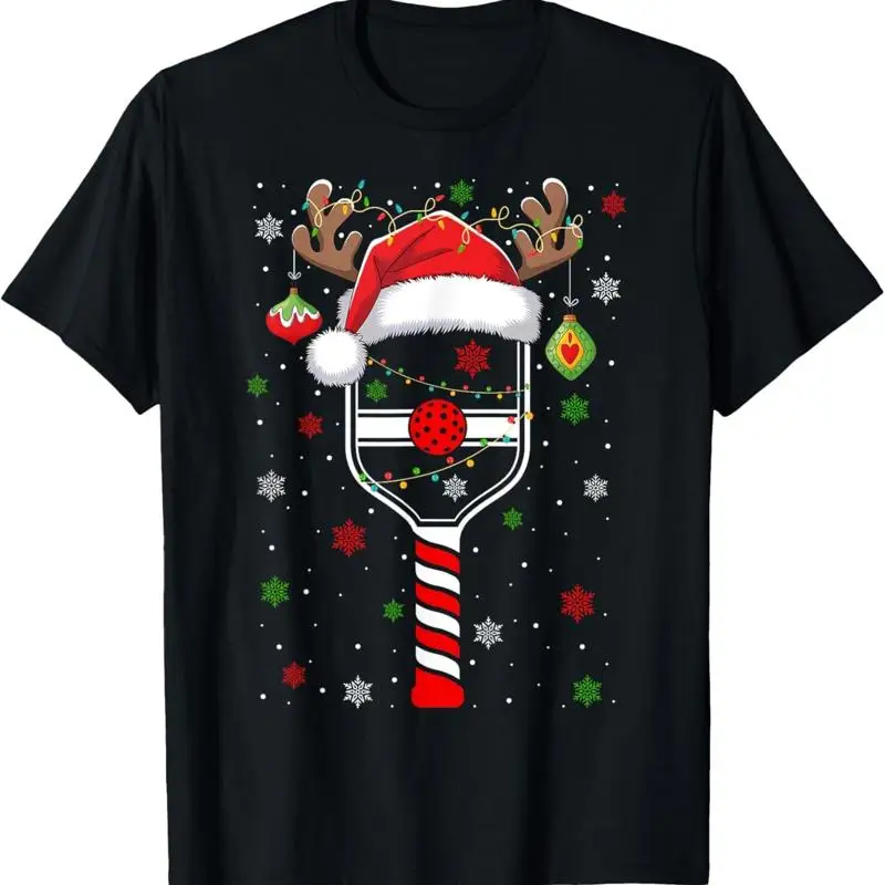 

Pickleball Player Christmas Holiday Reindeer Xmas Women T Shirt