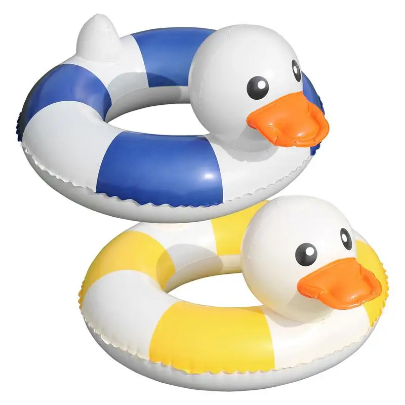 

Cute Swim Ring Swimming Inflatable Ring Duck Shape Swim Rings Children Waist Swim Ring Water Swim Beach Party Supplies Pool