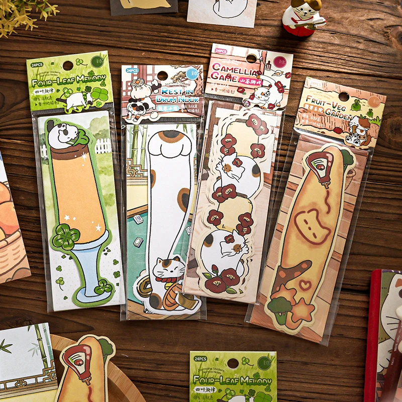 Cute Japan Style Cat Flower Memo Pads Diary Notebook Record Message Writing Paper Paw Sakura Design School Supplies