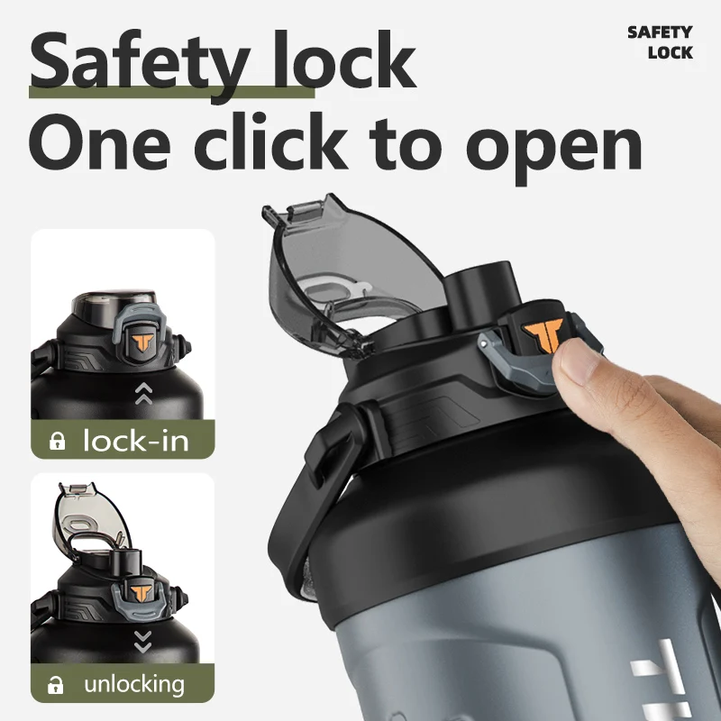 TKK 1650ml Large capacity insulated kettle,SUSU316 portable heat preservation kettle,56oz Keep warm & Cold insulation Vacuum cup