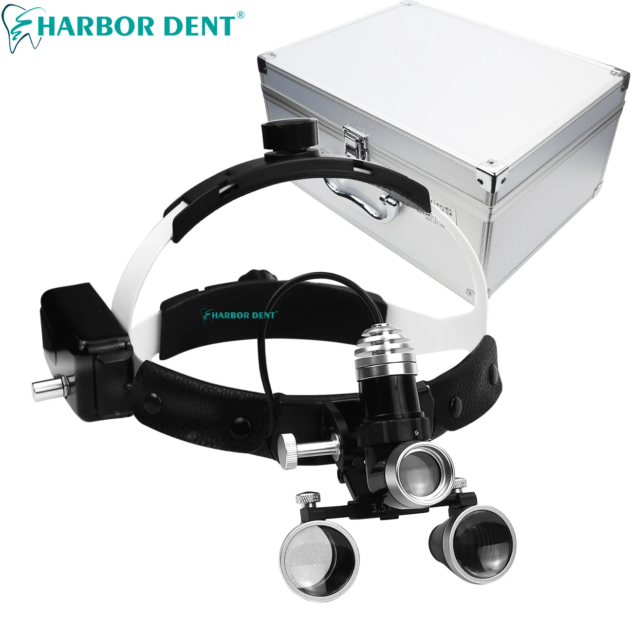 Aluminium Box Dental Loupes With Adjustable LED Dentist Magnifying Glass For Dentistry Headlight Binocular Loupe