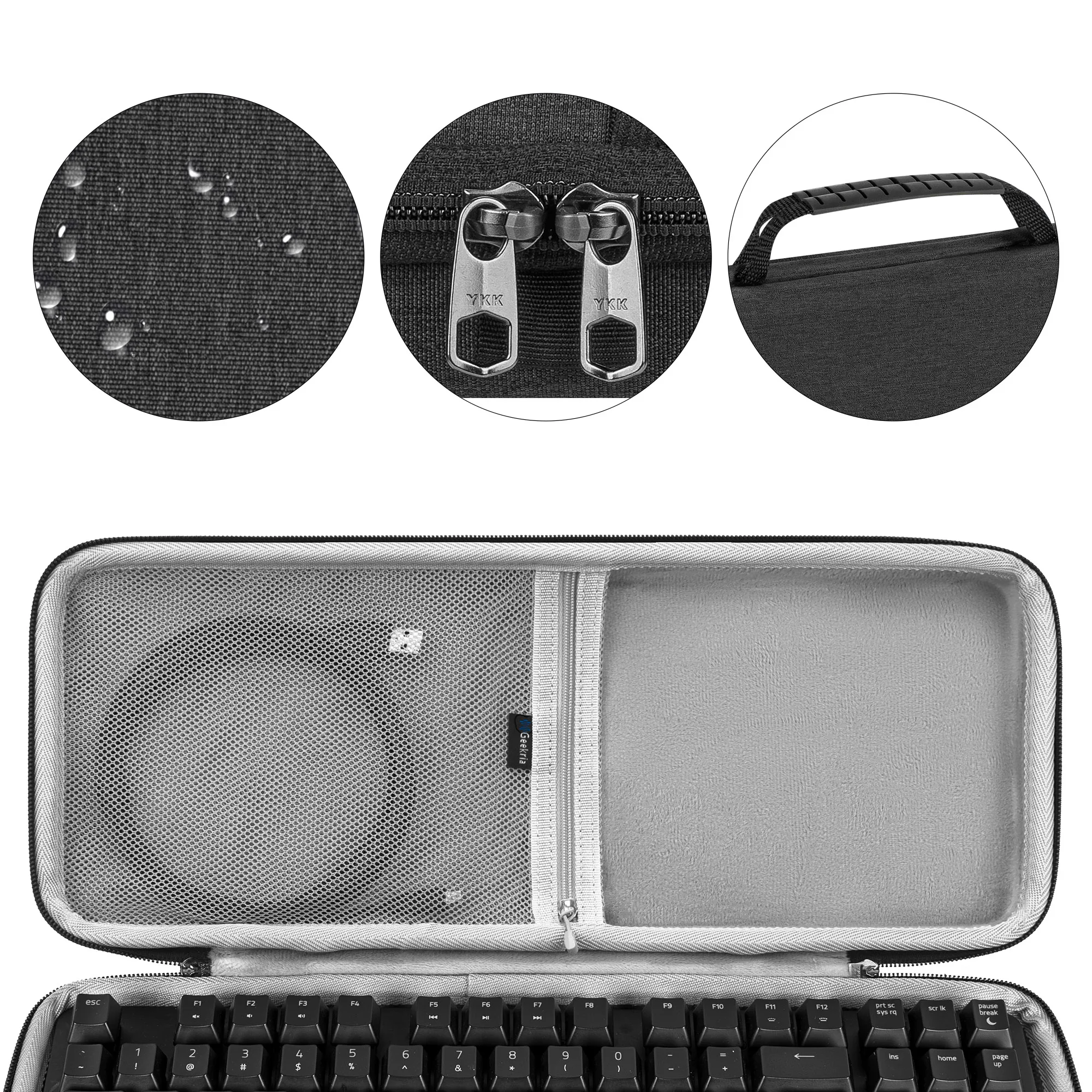 Geekria TKL Keyboard Case, Compatible with Razer BlackWidow Lite TKL, Keychron K8 Pro, SteelSeries New Apex 9 TKL (Slim)