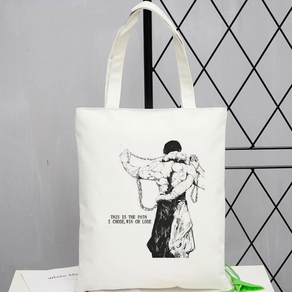 Toji Fushiguro tote bag shopping shoulder  y2k reusable personnalisable femme