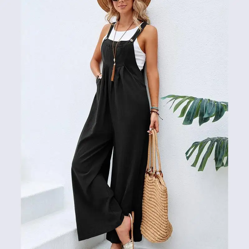 

Women's Explosive Solid Color Casual Overalls Women