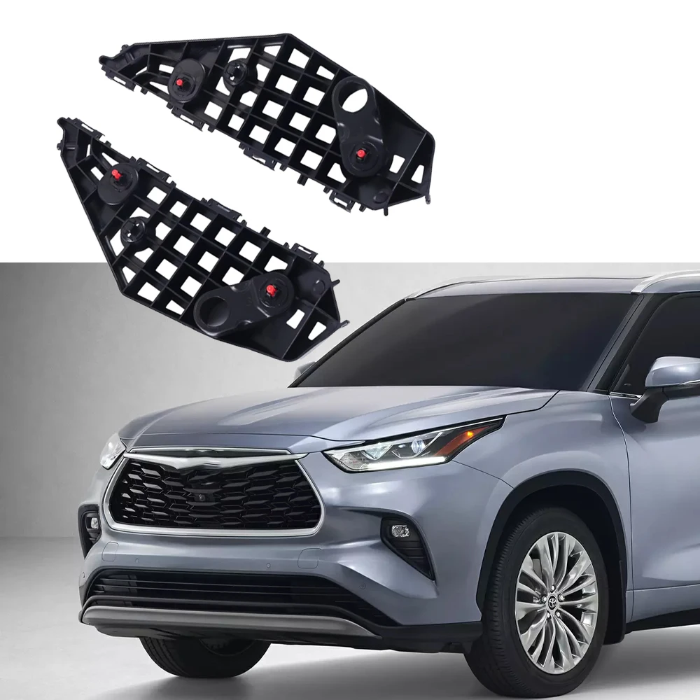For Toyota Highlander 2020 2021 2022 Left+Right Car Front Bumper Support Bracket Retainer 52145-0E130 52146-0E130