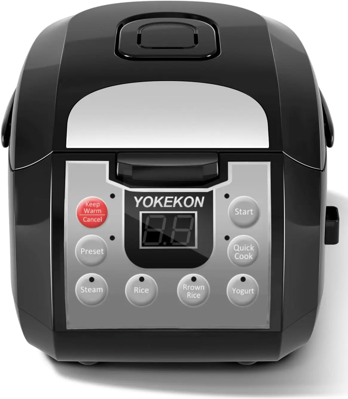 Steel Inner Pot Rice Cooker, YOKEKON Professional 6 Cup Uncooked Rice Cooker with Basket Steamer, 24H Delay Timer and Auto Keep