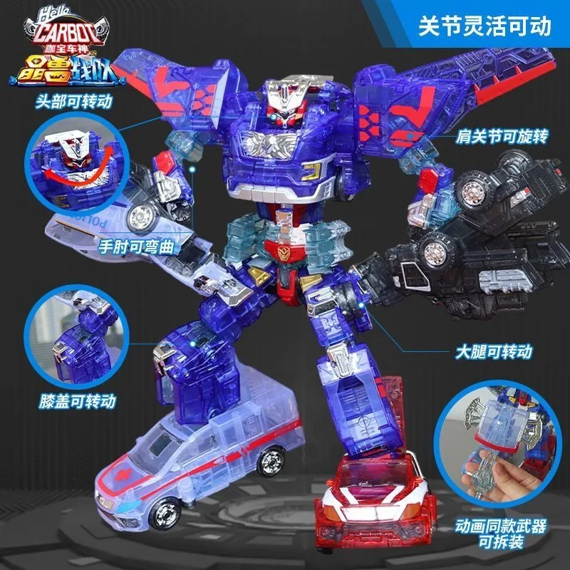 New 5 in 1 Hello Carbot Crystal Carbot Pentastorm X Transform Combined Robot Action Figures Toys SAFARI SAVER Deformation Mecha