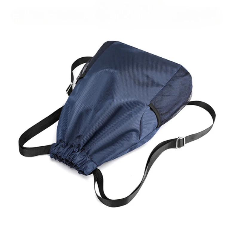 Drawstring Bag Backpack Large Capacity Women Men Wear Resistant Anti-splash Outdoor Drawstring Lock Riding Solid Zipper Pocket