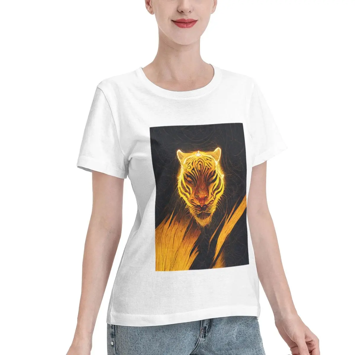 Best Seller Spirit Animal Tiger 7 Women's T-shirt Classic Daily Spring Autumn Top