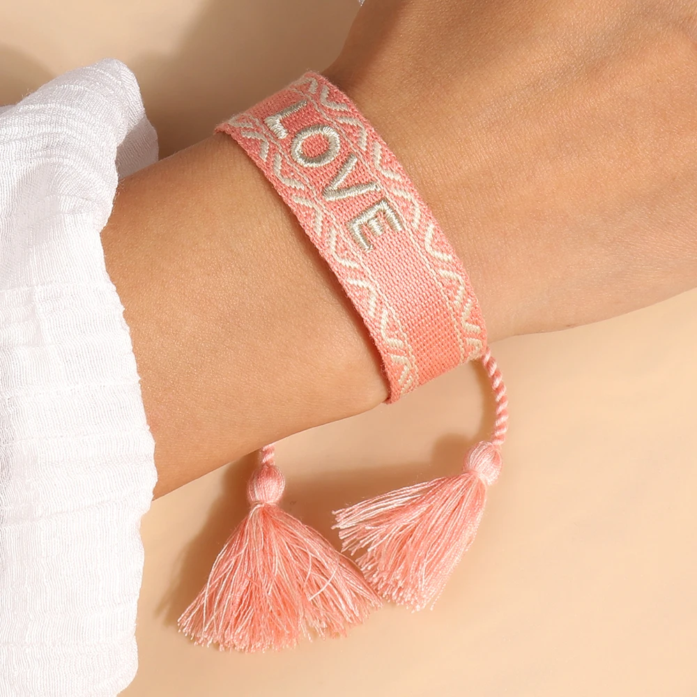 Aihua Heißer Verkauf Boho Bunte Handarbeit Gewebt Seil String Gestrickte Armband Armreifen Unisex Freundschaft Kinder Glück Schmuck Geschenke – Detail 14