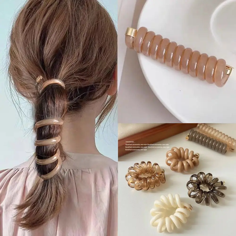 New Trend Telephone Line Hair Rope Fashion Women Hair Styling Headwear Ponytail Elastic Hair Ties Girls Braided Hair Accessories