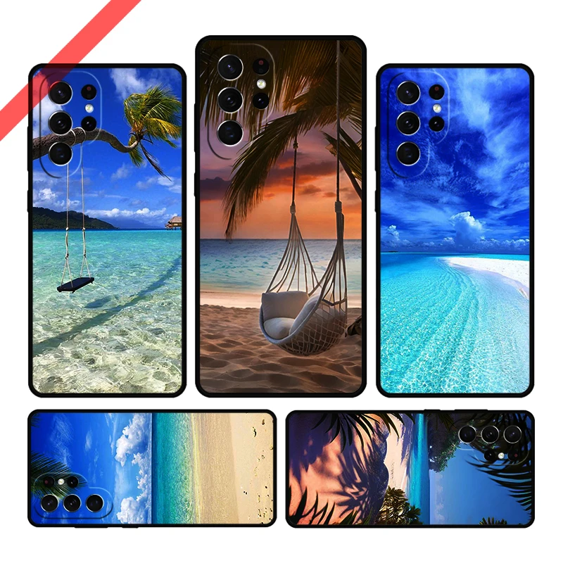 amazing nature summer beach ocean Phone Case For Samsung Galaxy S20 FE S21 S10 S23 Plus S24 S22 Ultra Note20 Note10 S9 S8 Cover