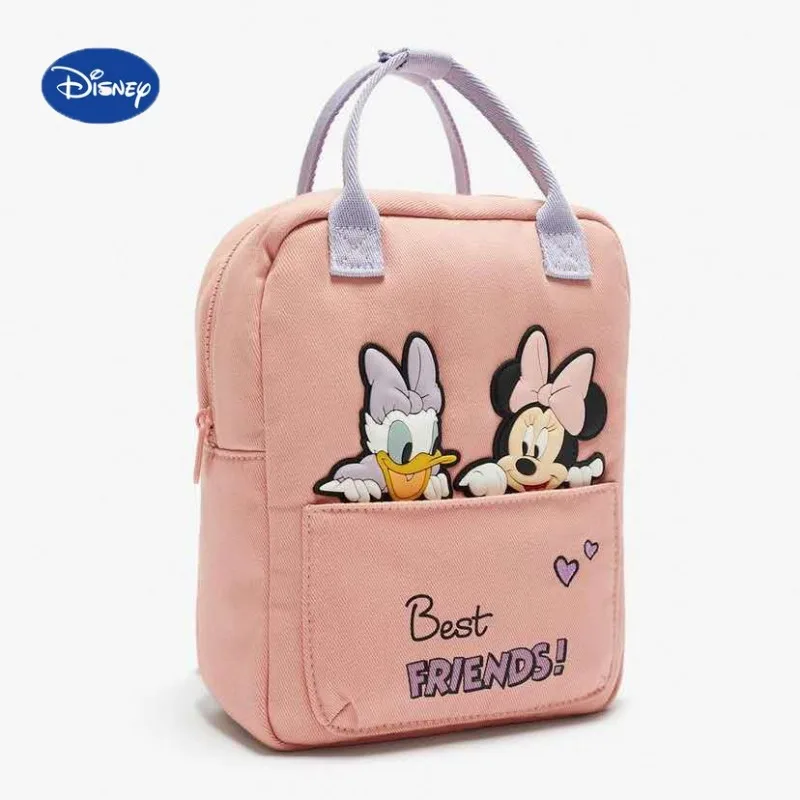 Disney Cartoon Minnie Mouse New Kids Backpack Mini Schoolbag Girls and Boys Cute Shoulder Bag Bags for Women Fashion Storage Bag