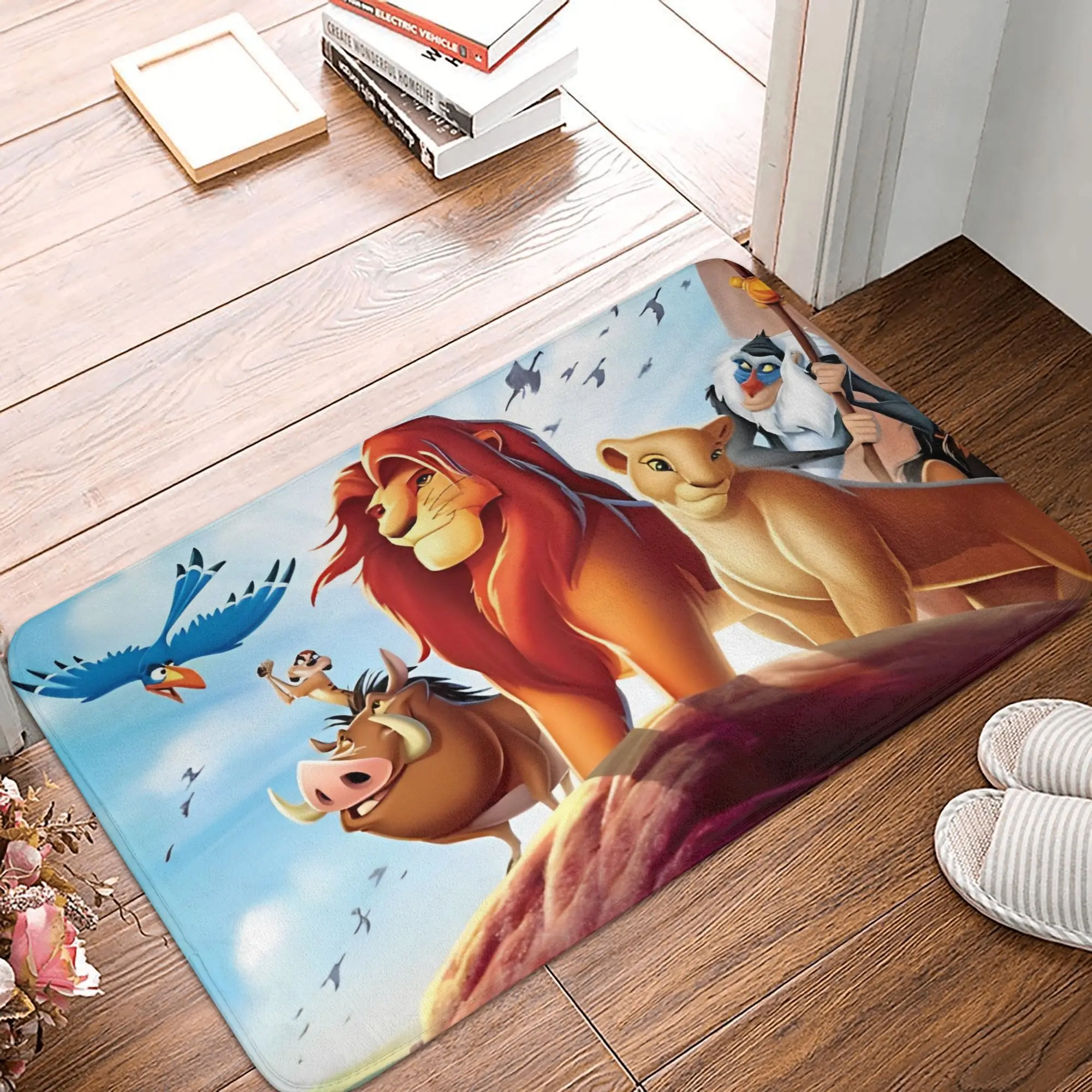 

Коврики для ванной комнаты The Lion King, водопоглощающие коврики с мультяшными животными, коврики для ванной, нескользящие коврики для душевой ванны