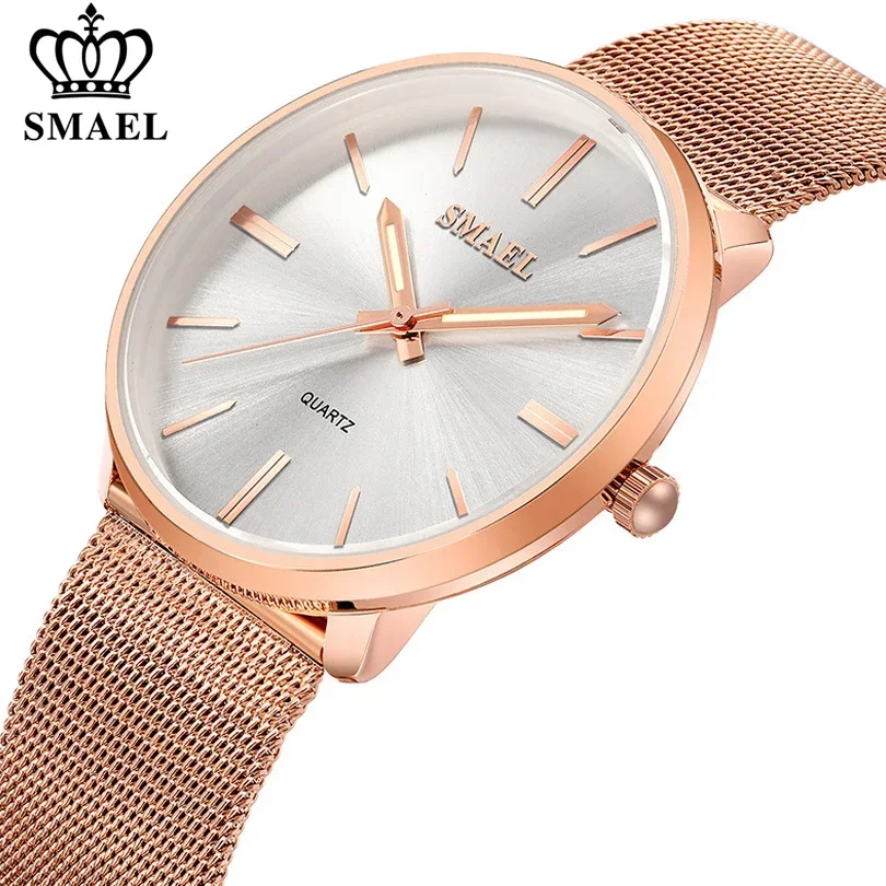

SMAEL Gold Watch Women Quartz Watches Ladies Steel Bracelet Dress Watches Womens Clock Female Gift Relogio Feminino Montre Femme