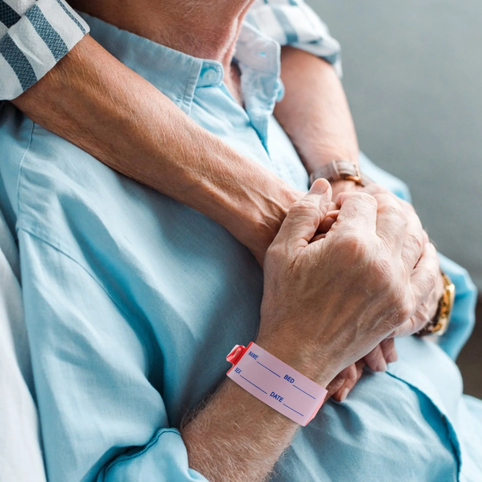 100 pulseras de identificación médica para personas mayores, cómodas pulseras ajustables para identificación de pacientes en hospitales
