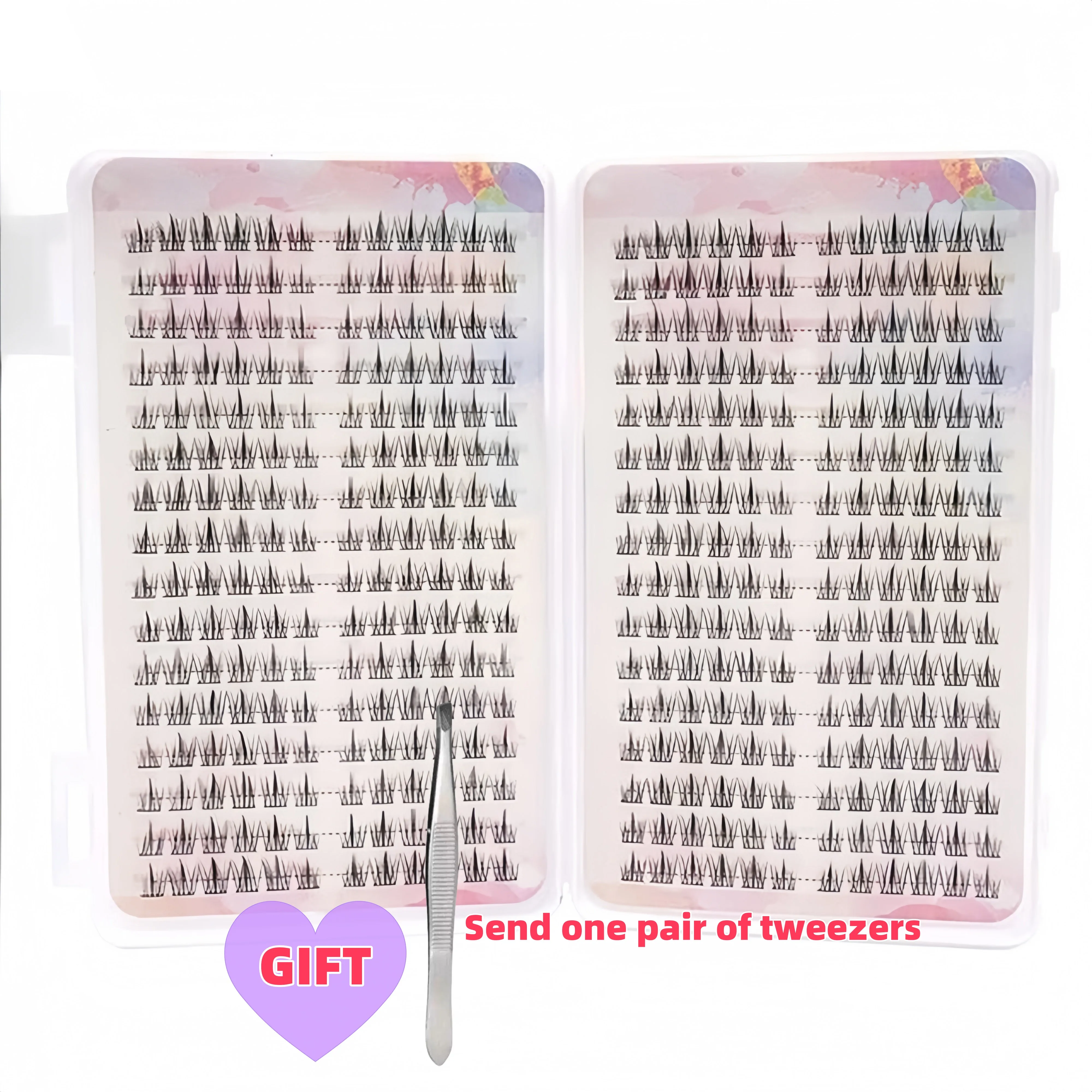 384 Pcs Easy-To-Apply Sunflower Cluster False Eyelashes Book for Women - Natural Look,  D Curl, Vibrant Eyelash Appearance