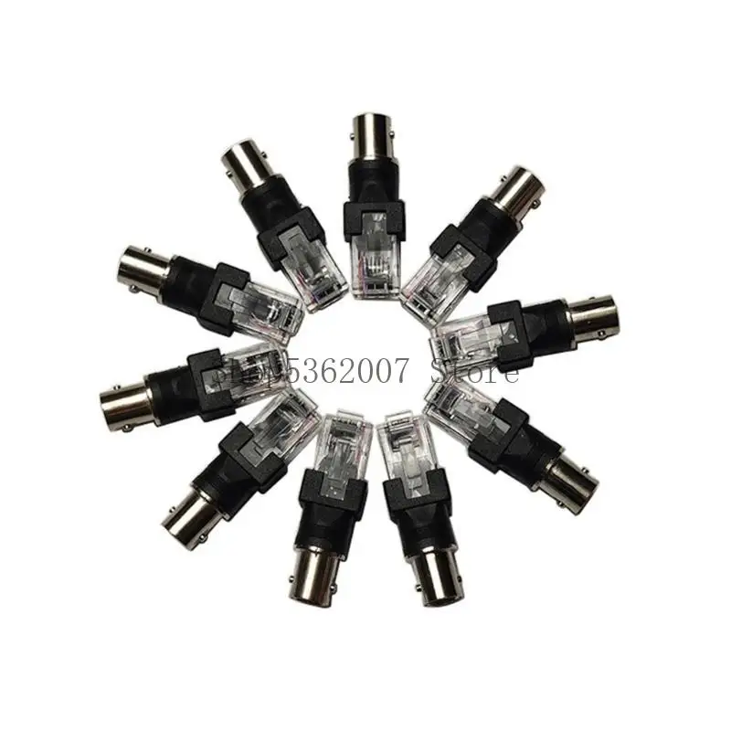 BNC Femenino RJ45 Adaptador convertidores masculinos BNC RJ45 Conectores coaxiales coaxiales 40JB