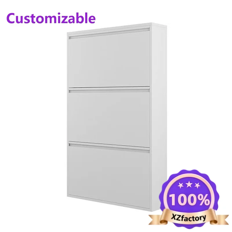 Factory Direct 2026 Top RatedOffice Furniture Entryway Home Apartment Shoe Storage Steel Cabinet Drawers Metal Slim Shoe Cabinet