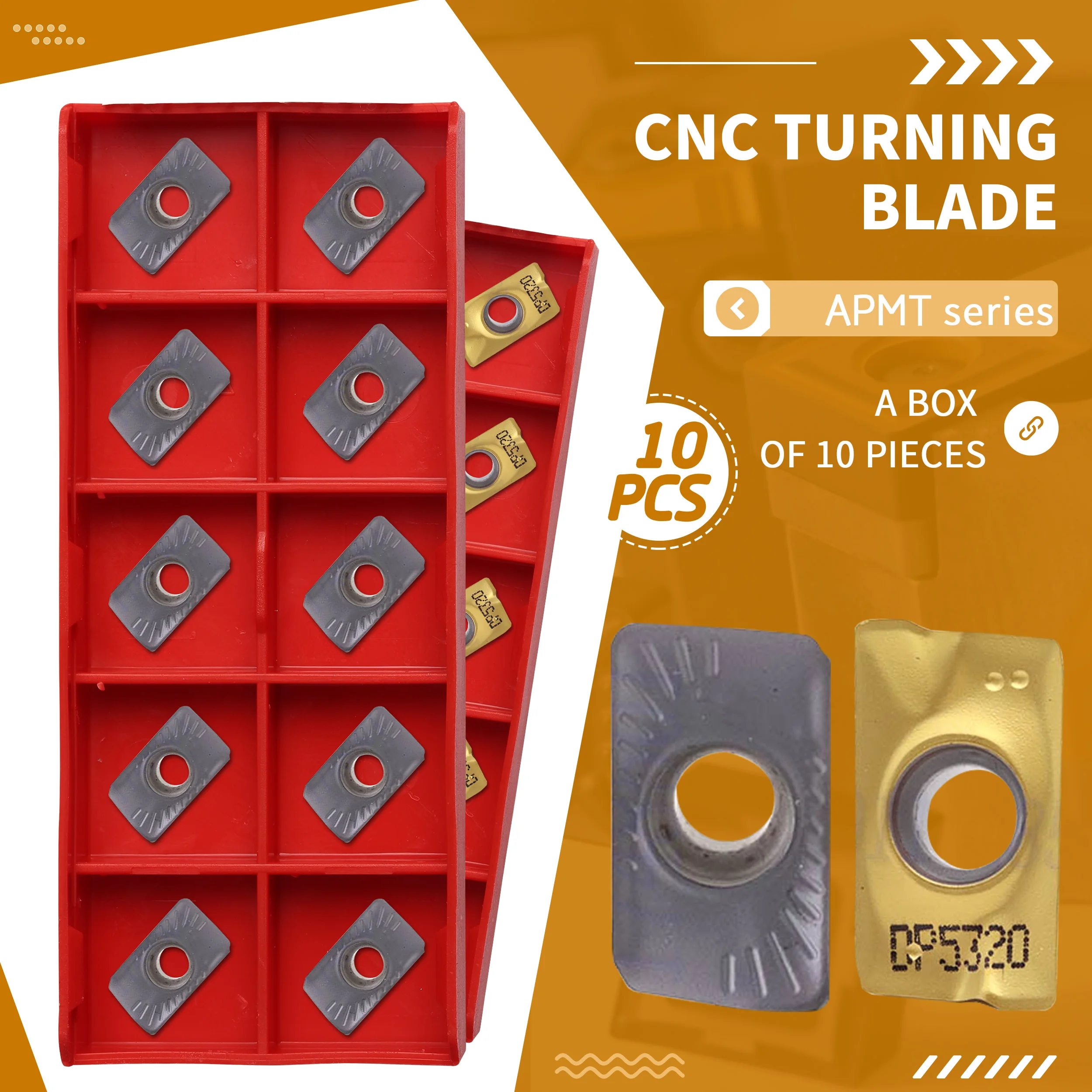 ماكينة خرط, 10 قطعة APMT1135 PDER APMT1604 DP5320 APMT 1604 DP5420 آلة خرط CNC كربيد حادة تحول إدراج طلاء عالي الجودة