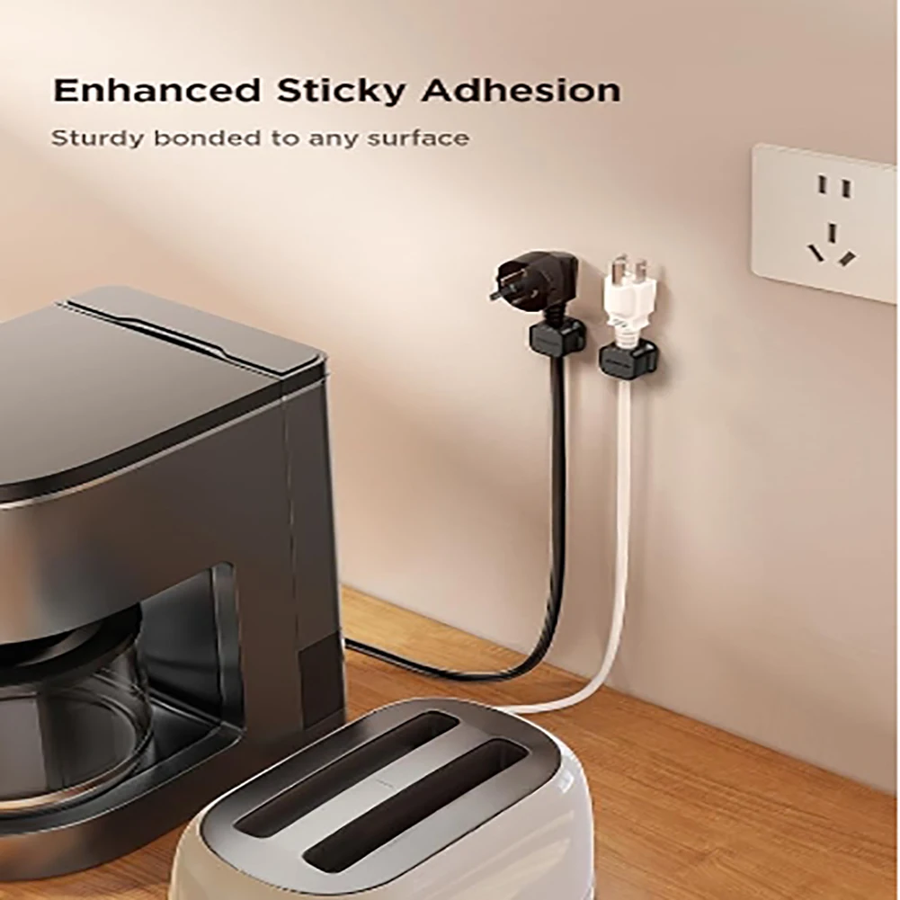 Cord Holder ABS Magnetic Phone Cable Clips Adhesive Cable Management Organizer For Desk Nightstand Car Wall