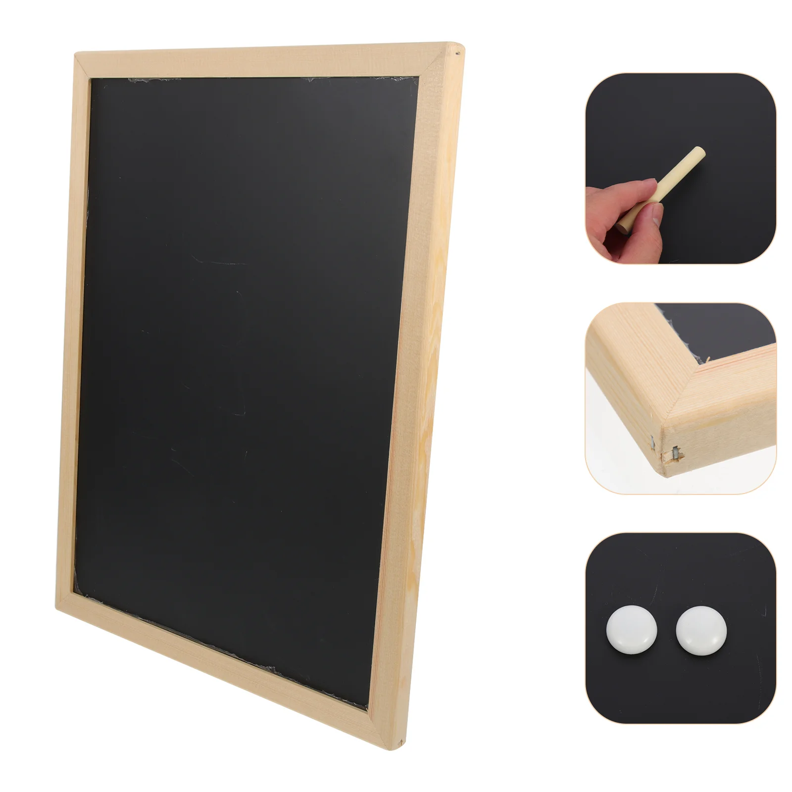 Display Board Table Top Easel Chalkboard Sign Decorative Message Boards Multi-function Magnetic Labels Pine Wood Menu Child