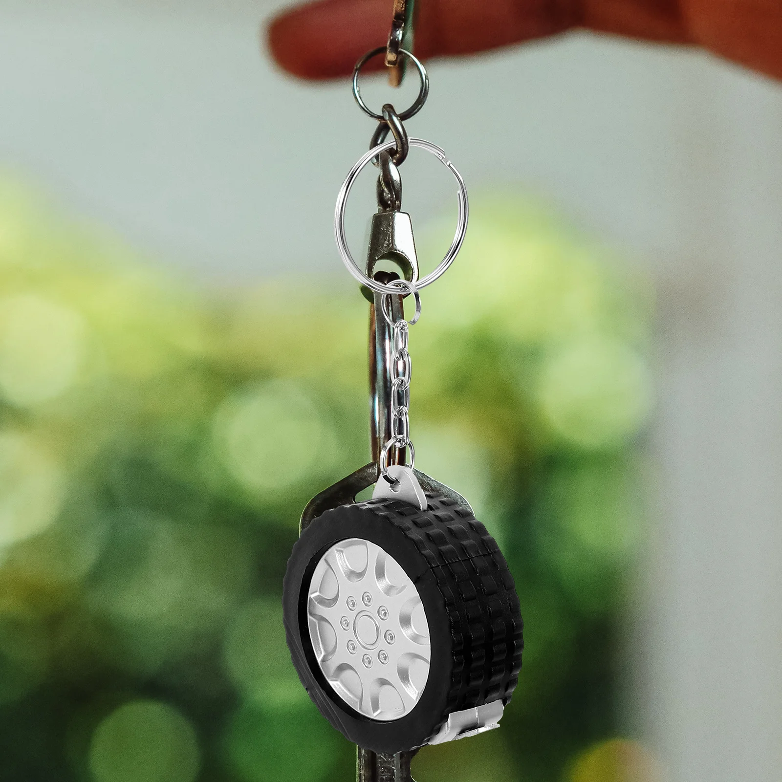 

Mini Tire Shape Keychain Measuring Tape Heat Transfer Blank DIY Sublimation Pendant for Craft Enthusiasts Portable Ruler Tool