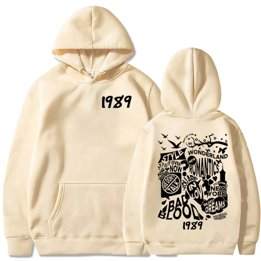 Autumn Taylor 1989 Hoodie 1989 Music Album Sweatshirt Lover Gift Swift Pullover Top Casual Streetwear