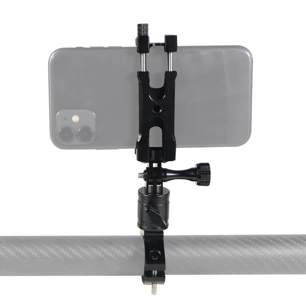 BGNing Handy-Clip-Monitorhalterung aus Aluminiumlegierung mit 1/4-Zoll-Arri-Positionierungsloch, Schnellverschluss für 62–87 mm große Smartphones – Detail 30