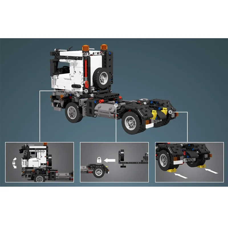 MOC-246377 รถบรรทุกต่อสร้างแบบคลาสสิก รุ่นใหม่ ชุดตัวต่อ 2079 ชิ้น ของเล่นเด็กผู้ชาย ของขวัญวันเกิด