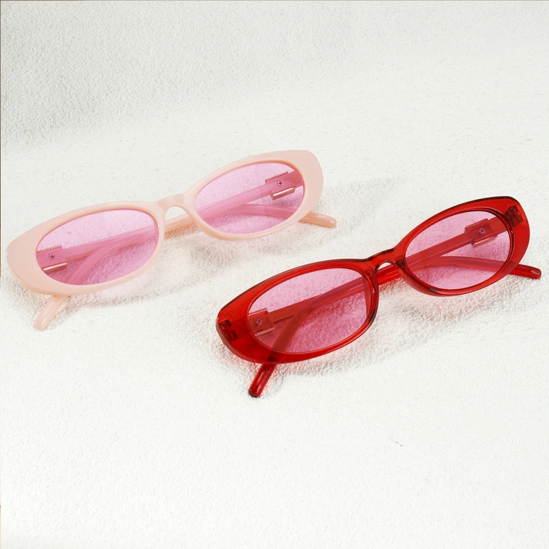 المشي لمسافات طويلة 2 قطعة إطار صغير الموضة مكافحة نظارات الضوء النساء خمر البيضاوي ظلال النظارات الفاخرة النساء نظارات نمط غير رسمي #6