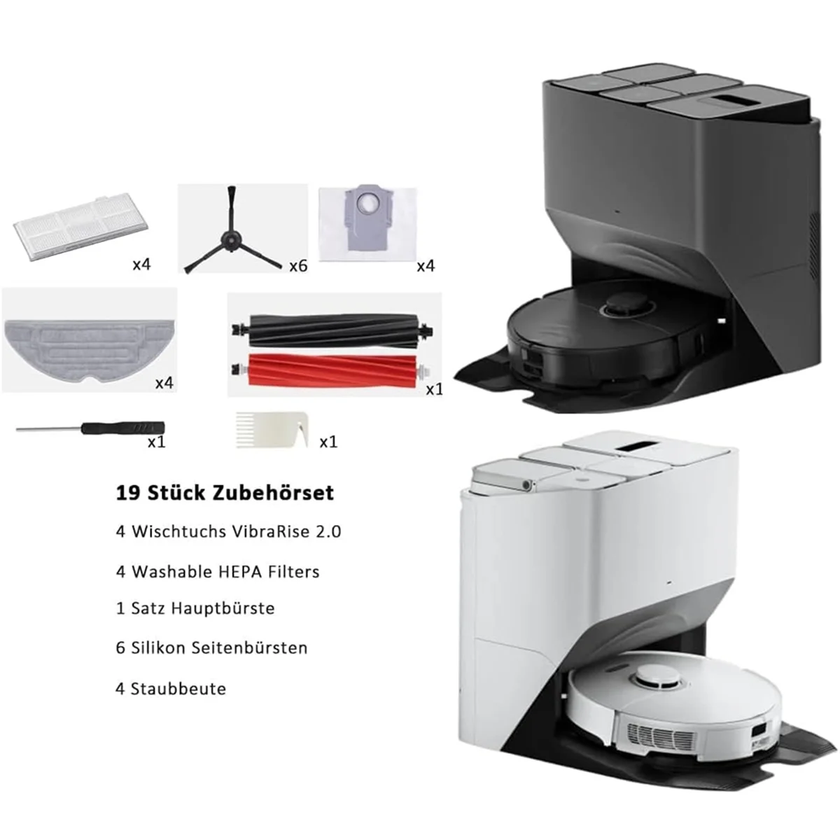 Replacement Set for S8 S8 Pro Ultra S8 Plus Robot Vacuum Cleaner Main Side Brush Hepa Filter Mop Cloth