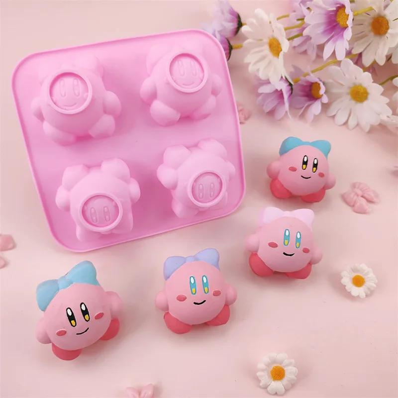 

Kirby Kawaii 3D Silicone Mold DIY Baking Cake Ice Cube Mold Chocolate Cake Decor Baking Mould Game Anime Peripheral
