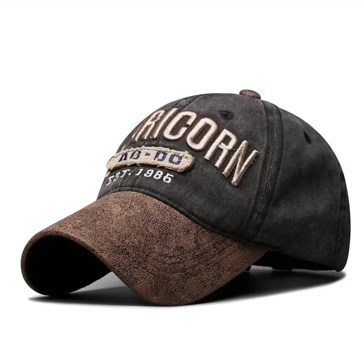 Новый дизайн, всесезонные джинсовые бейсболки для мужчин и женщин, потертые солнцезащитные кепки с изогнутыми полями и буквами, модные уличные кепки-котелки