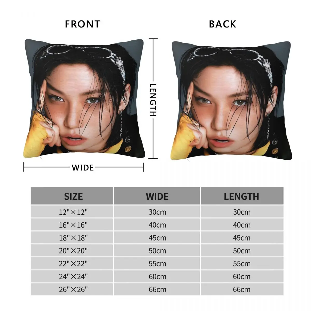 Kpop المغني F-Felix كيس وسادة غطاء الوسادة مربع تصميم وسادة غطاء Kawaii سادات ل أريكة غرفة نوم ديكور المنزل