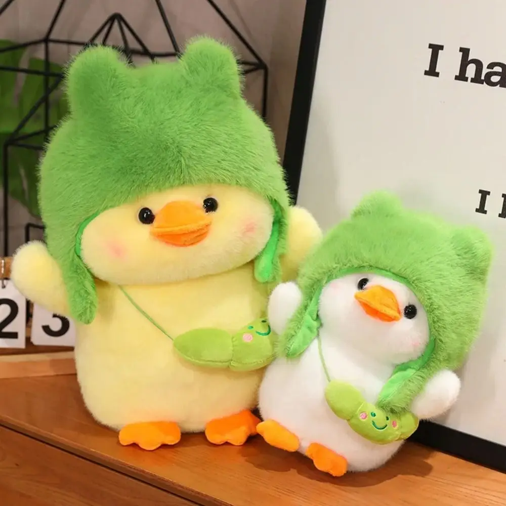 

PP Cotton Outing Duck Plush Toys Ornament Fluffy Hiking Duck Appease Doll Kawaii Green Hat Spring Outing Duck Stuffed Doll Girls