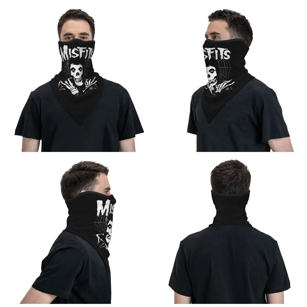 الرعب الشرير روك باند غير أسوياء باندانا الرقبة أدفأ الرجال النساء الشتاء المشي لمسافات طويلة التزلج وشاح الجراب غطاء قناع الوجه