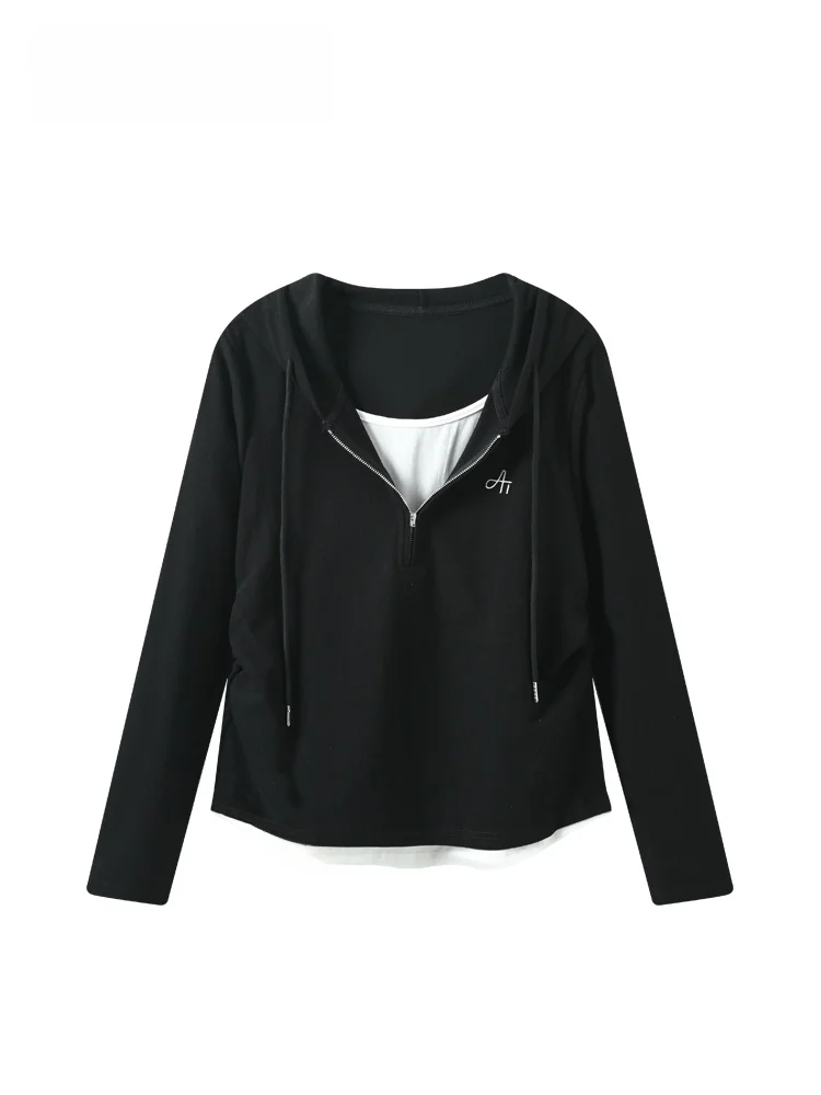 

Loose Long Sleeve T-Shirt Women plus Size Casual Versatile Anti-Aging Spring New Style Polyester Fiber Club Large Size Hat